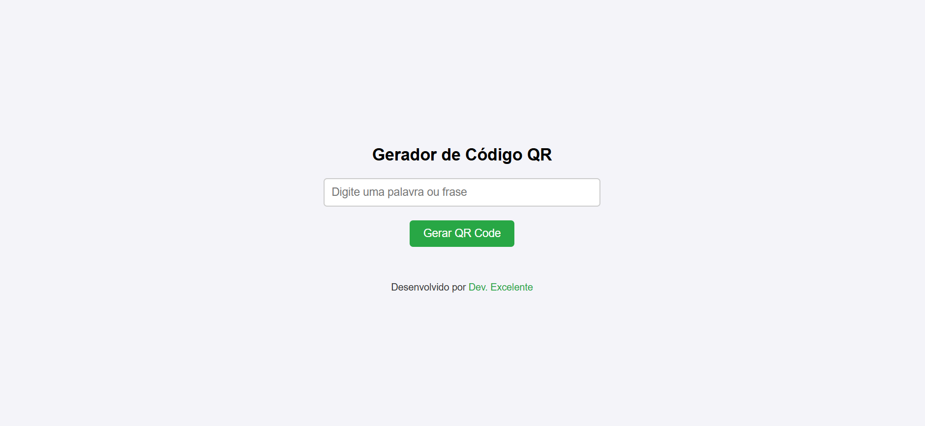 Gerador de Código QR